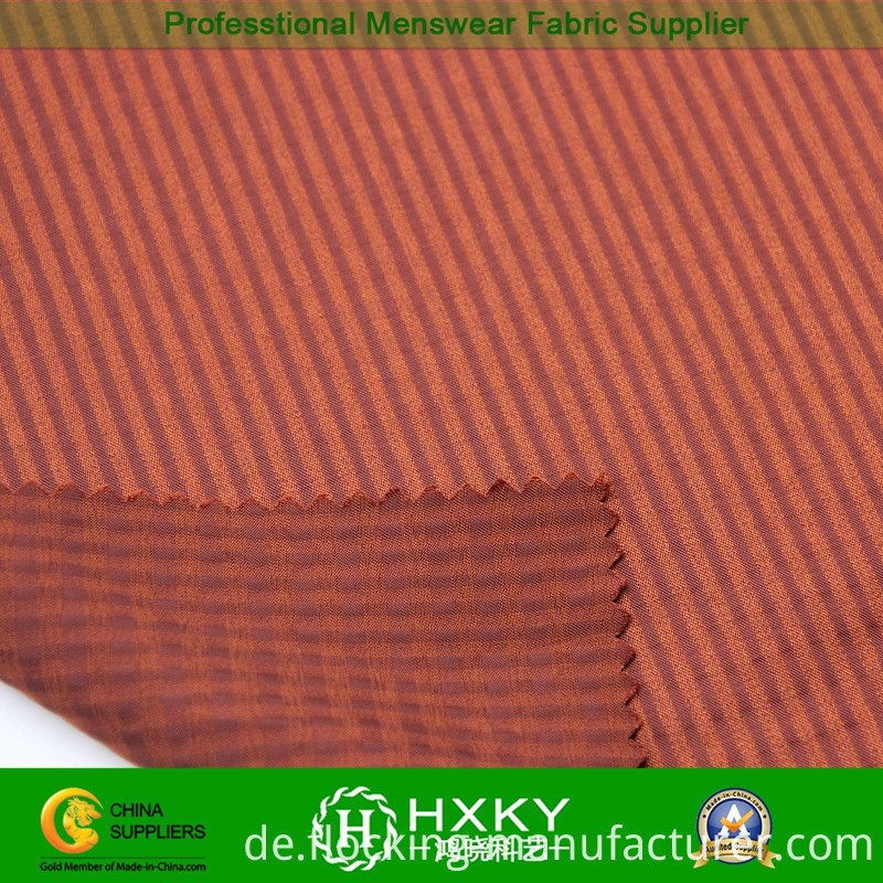 Plaids Dobby with Fake Memory Polyester Fabric for Bomber Jacket